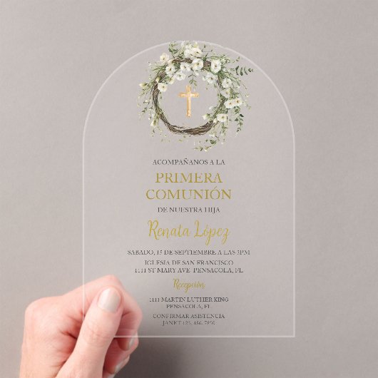 Invitation de première communion pour garçon ou fi (In situ (ordinateur de poche))
