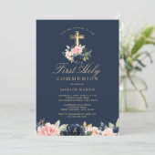 Invitation de première communion pour garçons avec (Debout devant)
