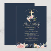 Invitation de première communion pour garçons avec (Devant / Derrière)
