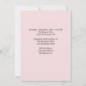 Invitation de première communion rose/blanc Roses (Dos)