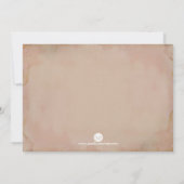 Invitation de première communion rose vintage (Dos)