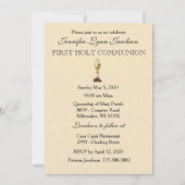 Invitation de Première Communion Solennelle Cathol (Dos)