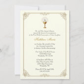 Invitation de première communion vintage catholiqu (Dos)