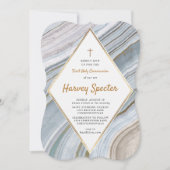 Invitation de Première Sainte Communion en Marbre  (Devant)