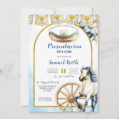 Invitation de présentation de 3 ans Charro bleu ma (Devant)