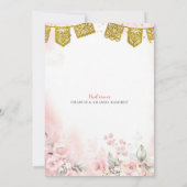 Invitation de présentation de fille florale rose p (Dos)