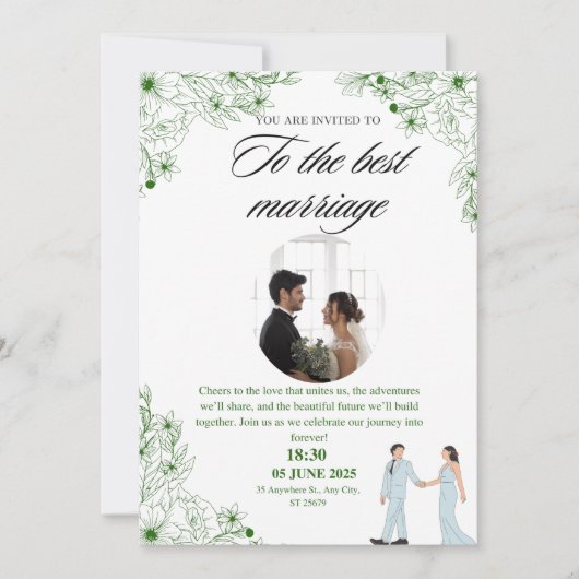 Invitation de prêt avec un grand design (Devant)