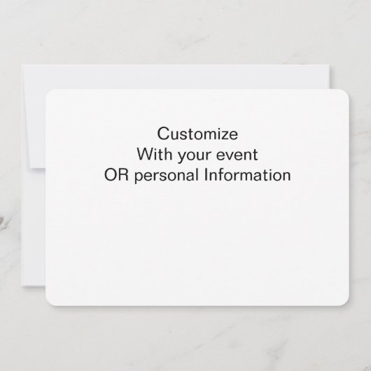 Invitation de prière de séchage (Dos)