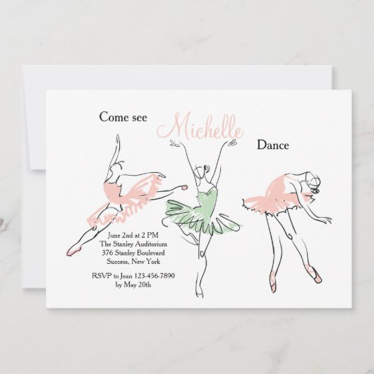 Invitation de Prima Ballerina (Devant)