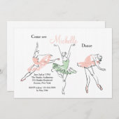 Invitation de Prima Ballerina (Devant / Derrière)