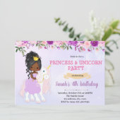 Invitation de princesse à thème mauve (Debout devant)