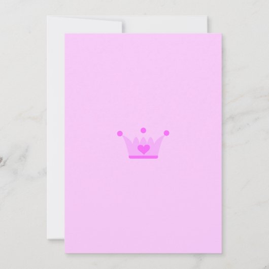 invitation de princesse de fées (Dos)