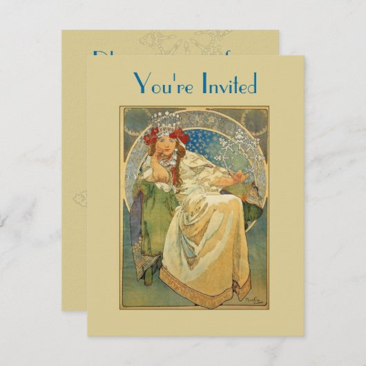 Invitation de princesse Fête de la mariée de (Devant / Derrière)