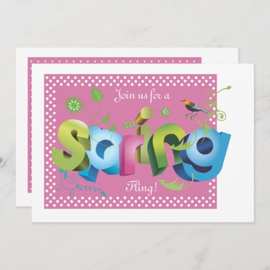 Invitation de printemps (Devant / Derrière)