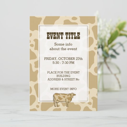 Invitation de profil de vache (Debout devant)