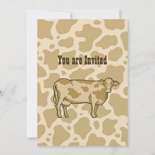 Invitation de profil de vache (Dos)