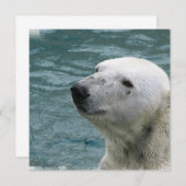 Invitation de profil d'ours blanc (Devant / Derrière)