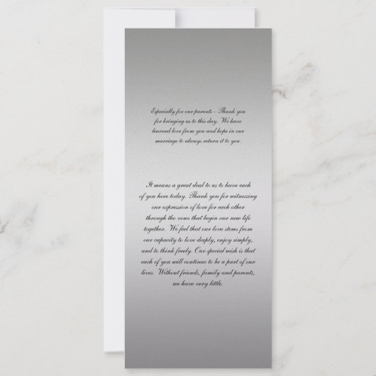 Invitation de programme de mariage argent violet a (Dos)