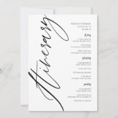 Invitation de programme de mariage moderne minimal (Devant)