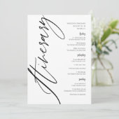 Invitation de programme de mariage moderne minimal (Debout devant)