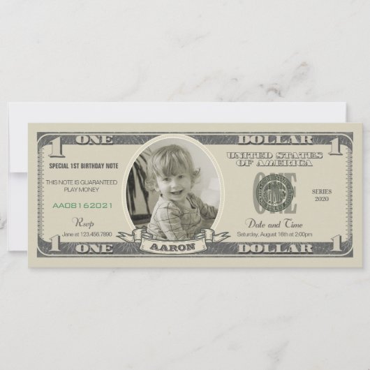 Invitation de projet de loi de dollars pour un pre (Devant)