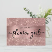 Invitation de proposition chic rose gold pour demo (Debout devant)
