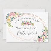 Invitation de proposition de demoiselle d'honneur (Devant)