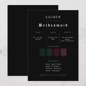 Invitation de proposition de demoiselle d'honneur (Devant / Derrière)