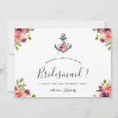 Invitation de proposition de demoiselle d'honneur (Devant)