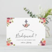 Invitation de proposition de demoiselle d'honneur (Debout devant)