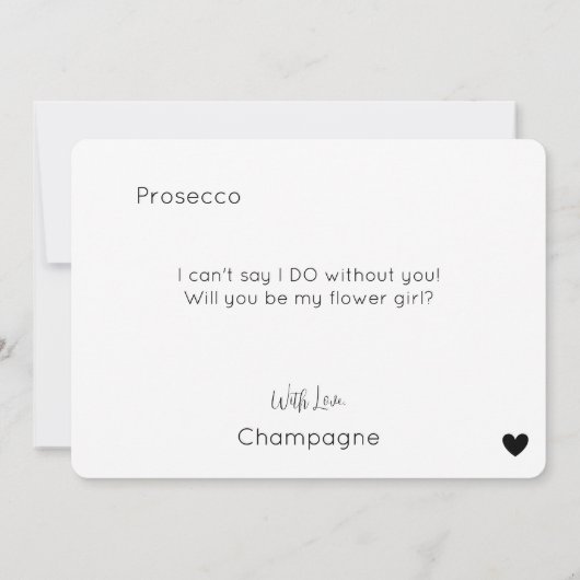 Invitation de proposition de Fleur de Script moder (Dos)