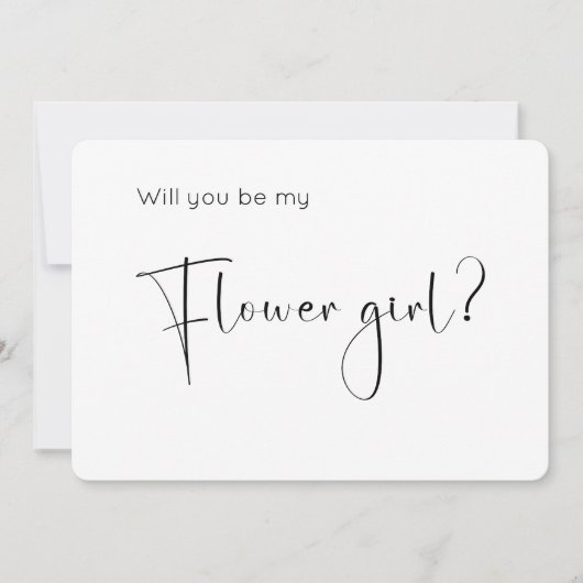 Invitation de proposition de Fleur de Script moder (Devant)