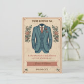 Invitation de proposition de garçon de mariage en  (Debout devant)