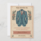 Invitation de proposition de garçon de mariage en  (Devant)