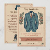 Invitation de proposition de témoin de mariage en  (Devant / Derrière)