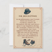 Invitation de proposition de témoin de mariage en  (Dos)