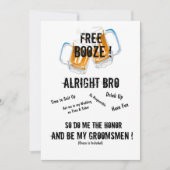 Invitation de propositions Groomsmen (Devant)