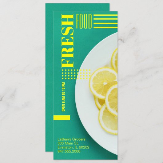 invitation de prospectus de supermarché (Devant / Derrière)