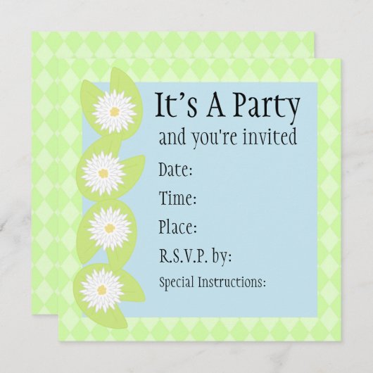 Invitation de protection de lis (Devant / Derrière)