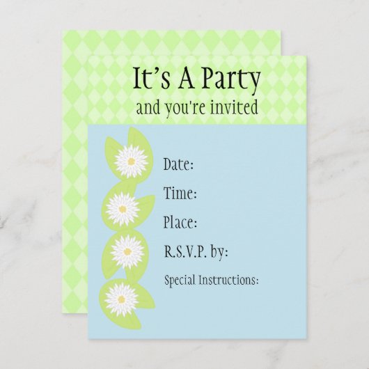 Invitation de protection de lis (Devant / Derrière)