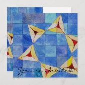 Invitation de Purim Party (Devant / Derrière)