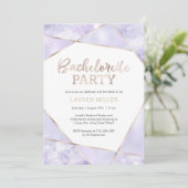 Invitation de Purple and Gold Bachelorette Party (Debout devant)