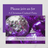 Invitation de Purple Baubles 'Vous êtes Invité' (Devant / Derrière)