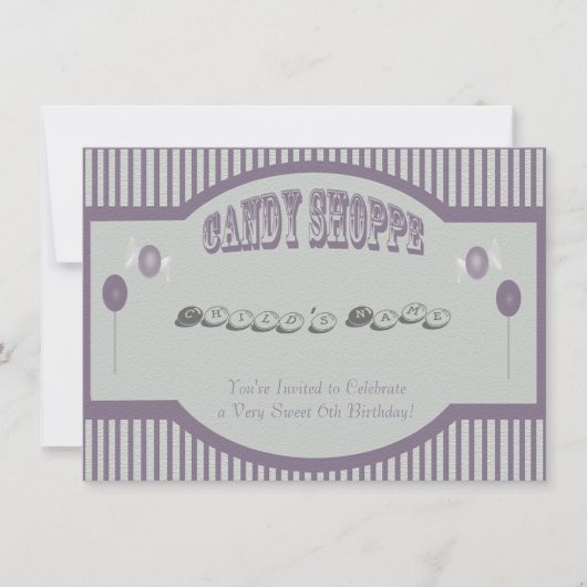 Invitation de Purple Candy Shoppe (Devant)
