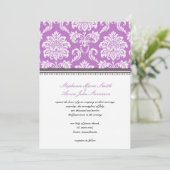 Invitation de Purple Mariage damassé (Debout devant)