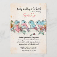 Invitation de quatre petits oiseaux
