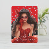 Invitation de Quinceanera (Debout devant)