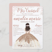 INVITATION DE QUINCEANERA (Devant / Derrière)