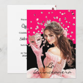 Invitation de Quinceanera (Devant / Derrière)
