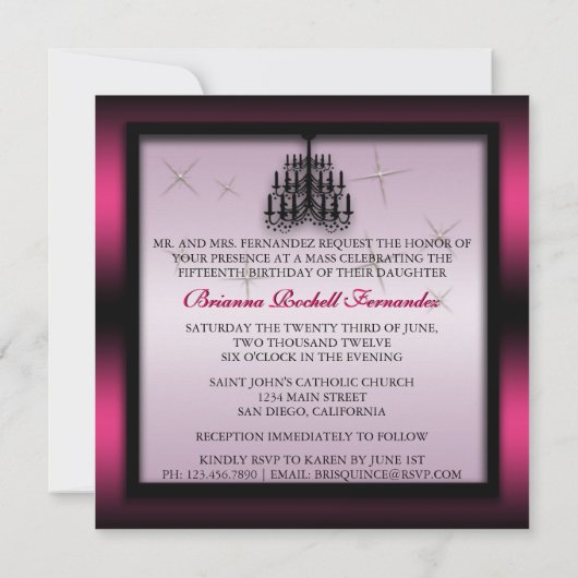 Invitation de Quinceanera (Dos)
